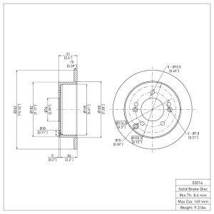 Hyundai Sonata Brake Rotor (1) - Rear - R1 Concepts - Plain - `01-`10